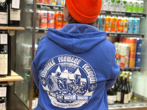 Formaggio Kitchen French Cheese Label Zip Up Sweatshirt