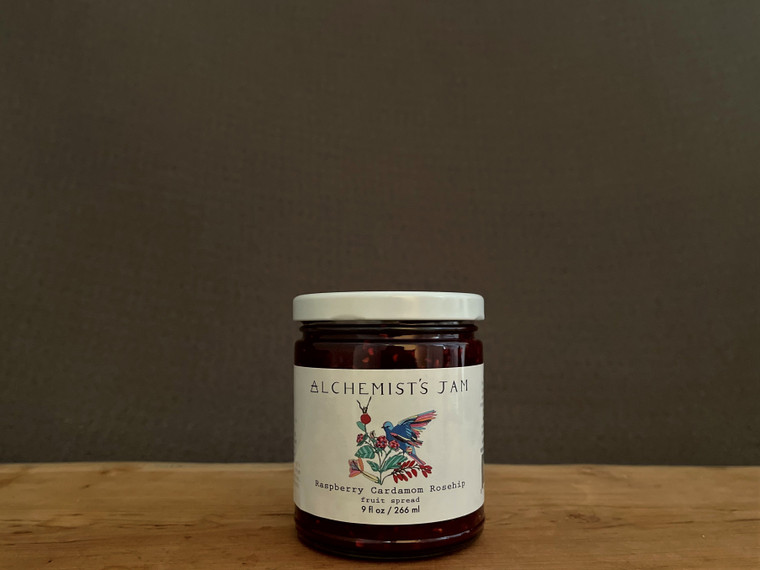 Alchemist's Raspberry Cardamom Rosehip Jam - 266ml.