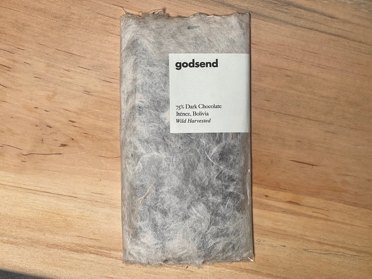 Godsend 75% Dark Chocolate Bar from Iténez, Bolivia (Wild Harvested)