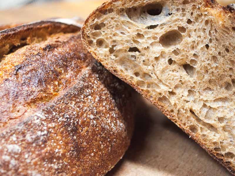 bread made using wholegrain spelt