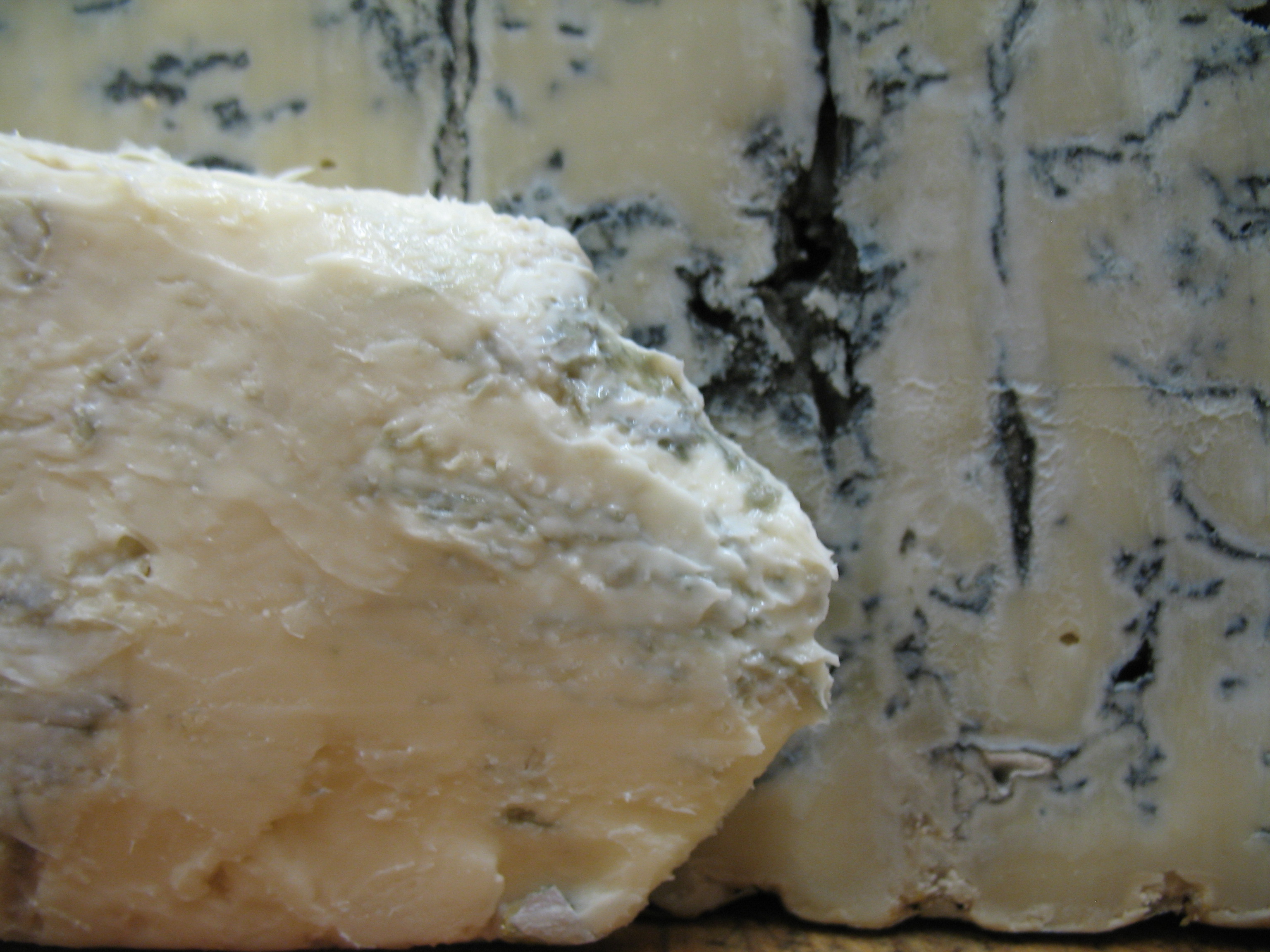 gorgonzola dolce (front) and gorgonzola piccante (rear)