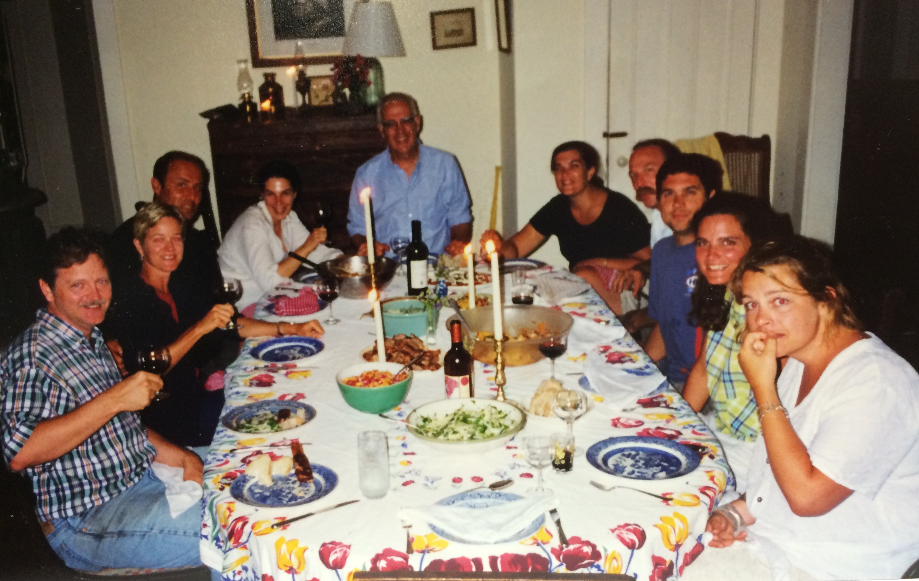 valerie, ihsan, and barbara with ana sortun and other friends at their summer home