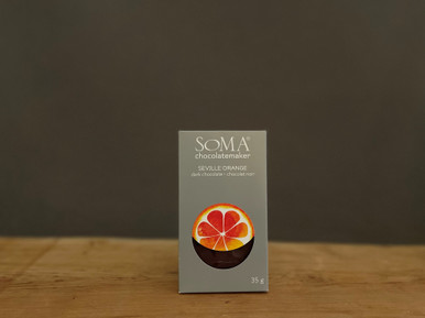 Soma Dark Chocolate Seville Orange Bar - 35g - Formaggio Kitchen