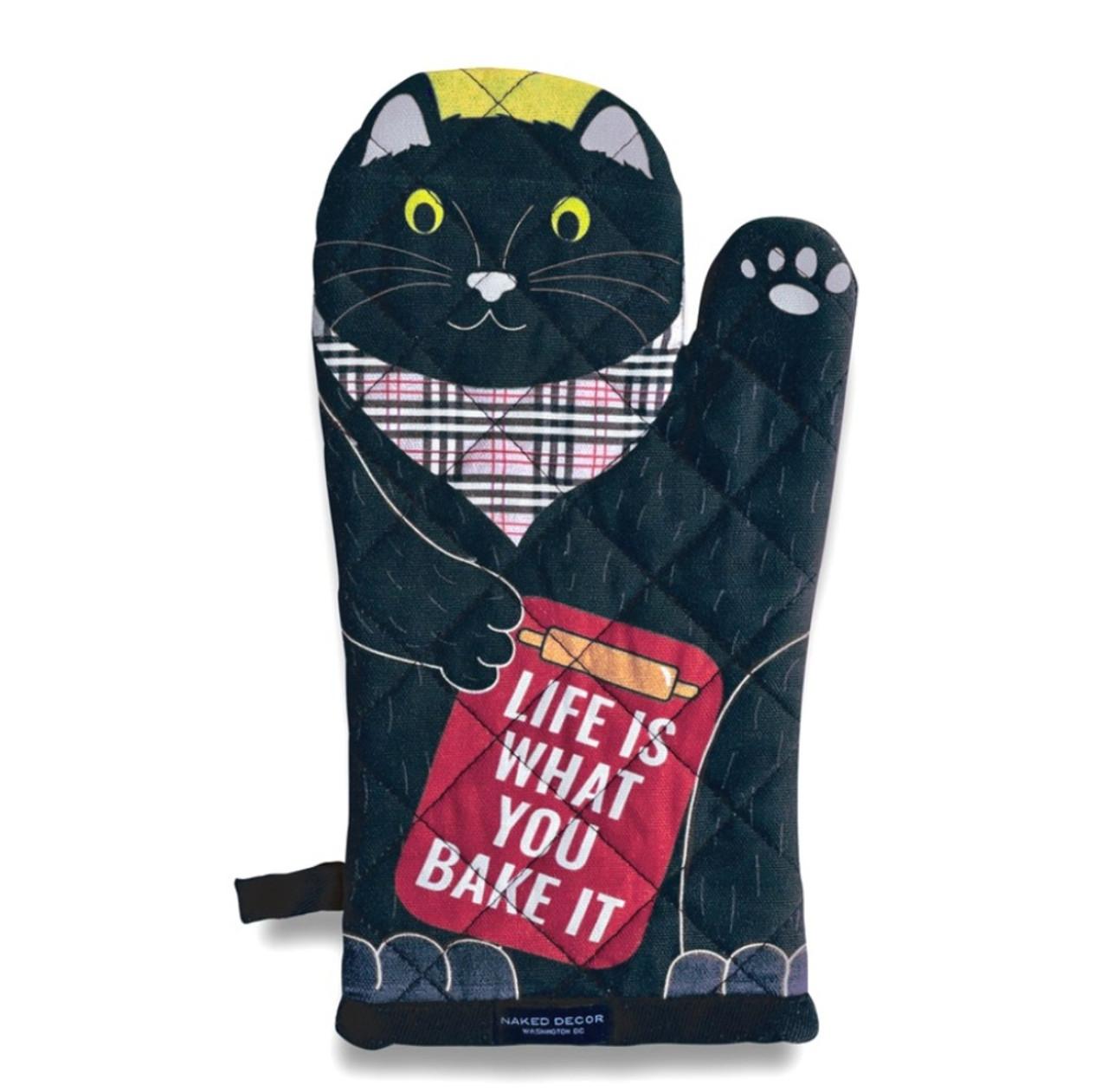 Black Cat Oven Mitt, Life Is What You Bake It