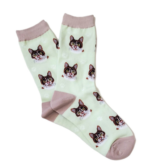 Calico Cat Face, Unisex Socks, one size fits most