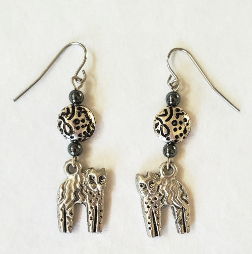 https://cdn11.bigcommerce.com/s-2xhgh/images/stencil/500x659/products/1320/3263/Cat_Drop_Hook_Earrings_Antique_Silver_with_hematite_accents2__40471.1630972531.jpg?c=2