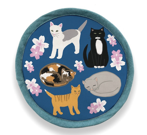 Rescue Cats round potholder