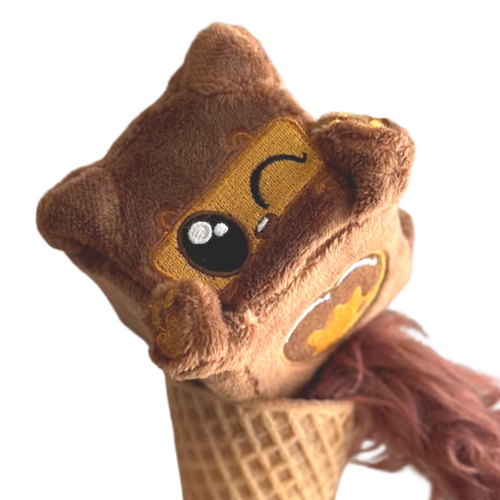 Chocolate Ice Cream Ninja Mini Plush by Squaredy Cats 