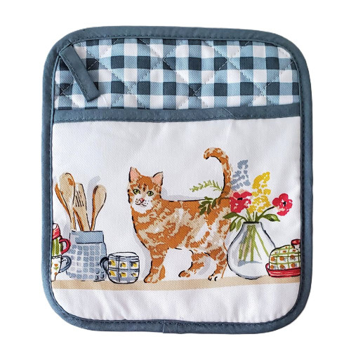 Pantry Cats Pot Mitt with pocket