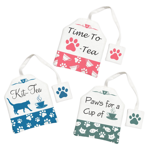 NEW! Cat-Tea-Zer Catnip Toy,  Trio Set
