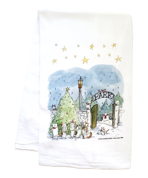  NEW! Cat Carolers Flour Sack Towel