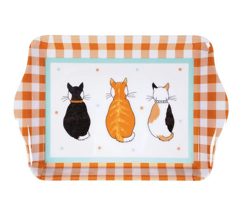 NEW! Cats in Waiting Small Serving Tray Design, 2026, by Ulster Weavers