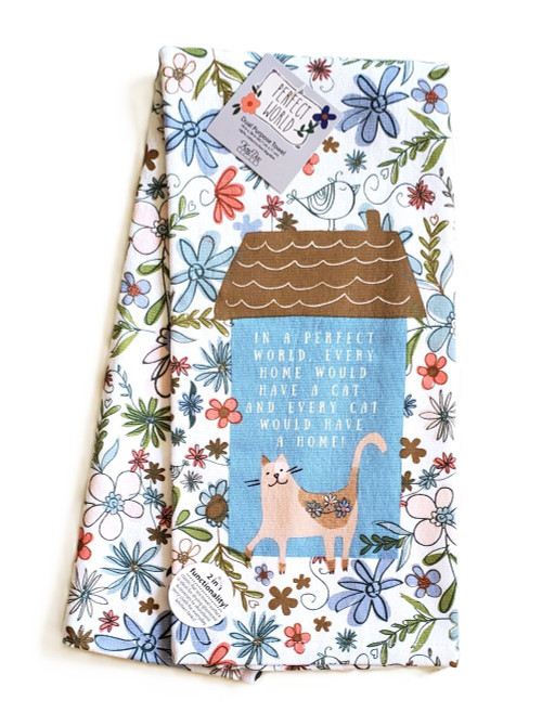 NEW! Perfect World Cat Home Dual Purpose Kitchen Towel