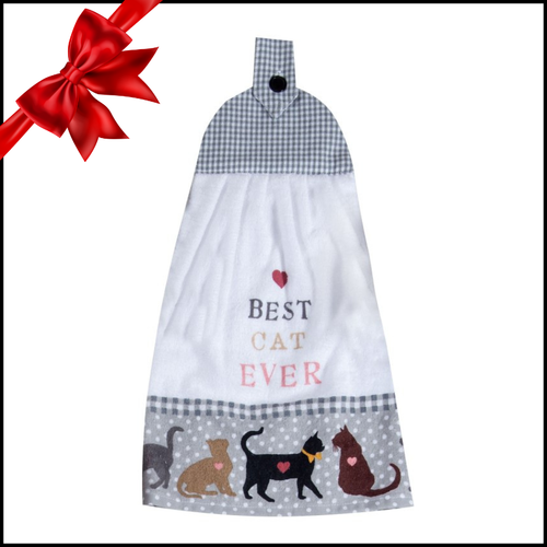 Best Cat Ever Tie Towel