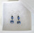 Cat Face Drop Earrings, Blue Lampwork Beads
