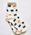 Cat Face Ladies Crew  Socks, Cream  Cat Face Ladies Crew  Socks, Cream