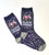 Check Meowt Ladies Cat Socks, Denim Heather