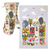 Home Grown Tea Towel & Oven Mitt with Cats Set, Ulster Weavers