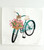 Flower Basket Kitty on Bike Flour Sack Towel, single
