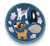 Rescue Cats round potholder