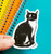 Black and White Cat Die-cut Vinyl Sticker