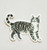 Gray Striped Tabby Cat Die-cut Vinyl Sticker