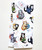 Cat kitchen towel with allover print of playful cats.
