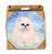 NEW!  Cat Coaster Tile, White Persian Cat