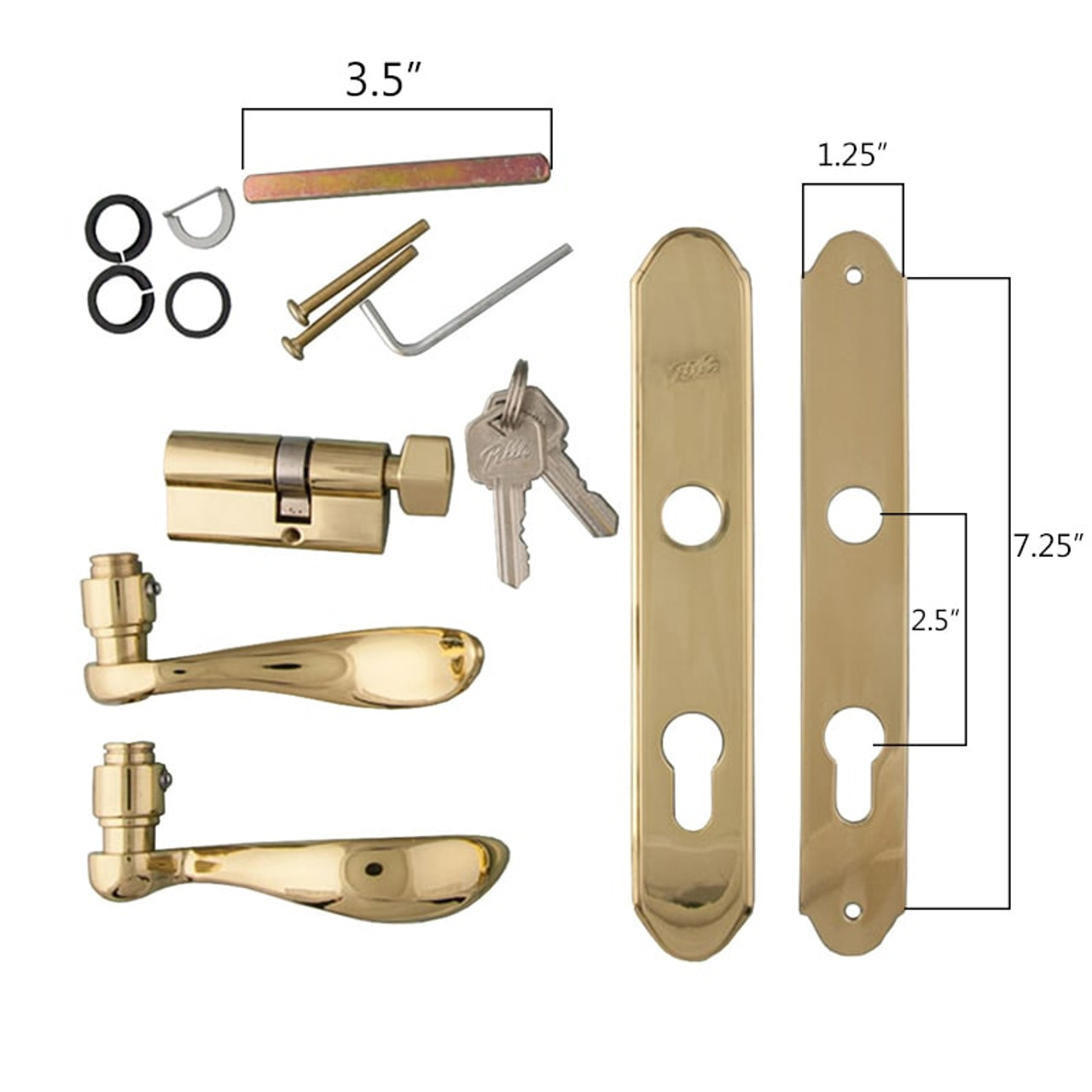 Pella Mortise French Scroll Handle Sets