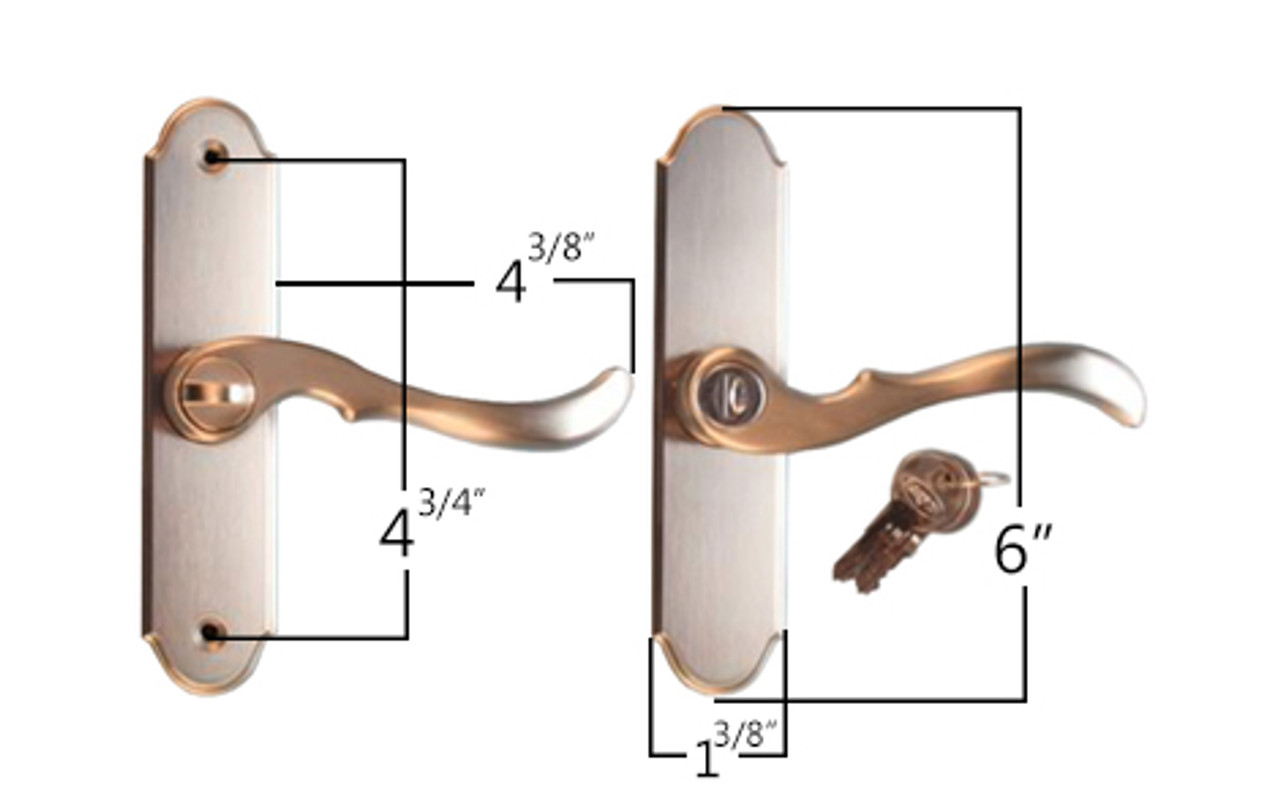 Latch Assembly with Spindle for Larson Mortise Handle Solid Core Door