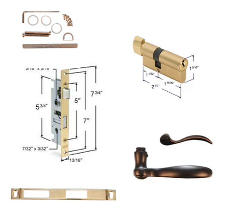 Storm Door Mortise Lock Parts
