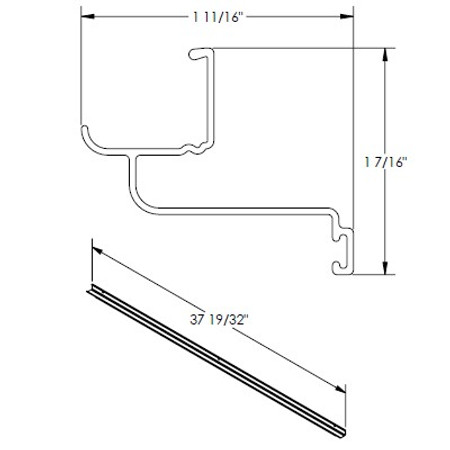 Drip Cap with Weatherstrip-White