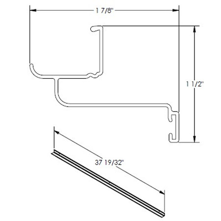 Drip Cap with Weatherstrip-Black