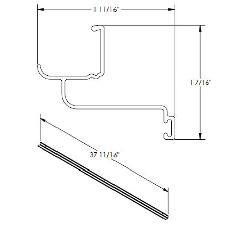Drip Cap with Weatherstrip for Door - White