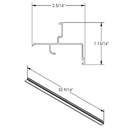 Drip Cap with Weatherstrip for Door - Black