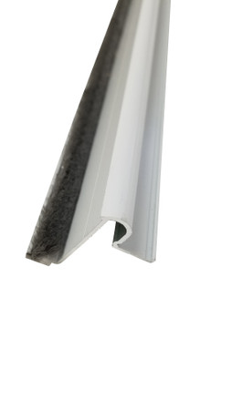 White Latch Side Rail with Weatherstrip Fits 81" Door - Actual Height 81.5" Inch (356-60 Model)
