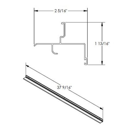 Drip Cap with Weatherstrip - Fit 36" Door (346, 646 and 146 Model Series)