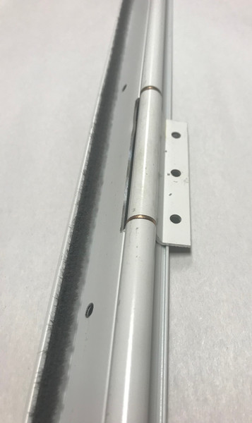 4 Hinge Side Rail with Weatherstrip - WHITE Actual Hinge Height 81.5"