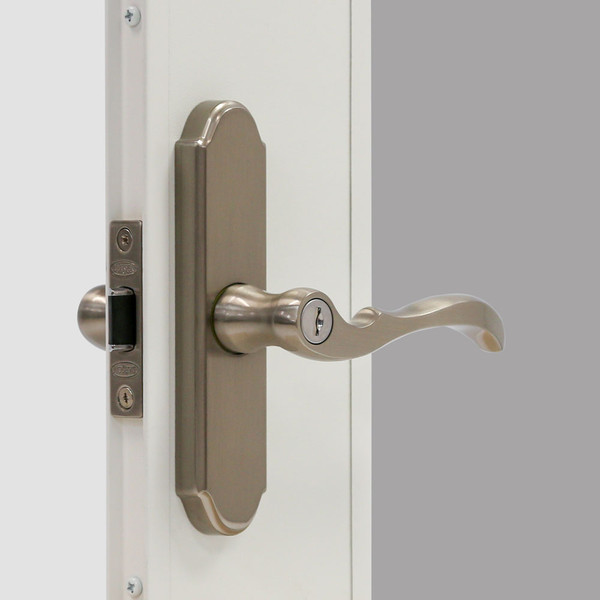 Mortise Handle with KeyLock for Larson Solid Core Doors