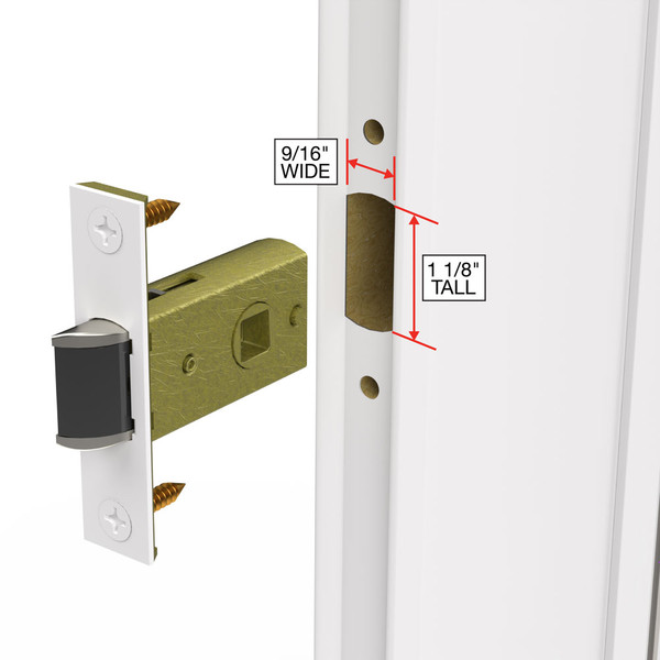 Mortise Handle with KeyLock for Larson Solid Core Doors