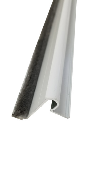 White Latch Side Rail with Weatherstrip Fits 81" Door - Actual Height 81.5" Inch (356-60 Model)
