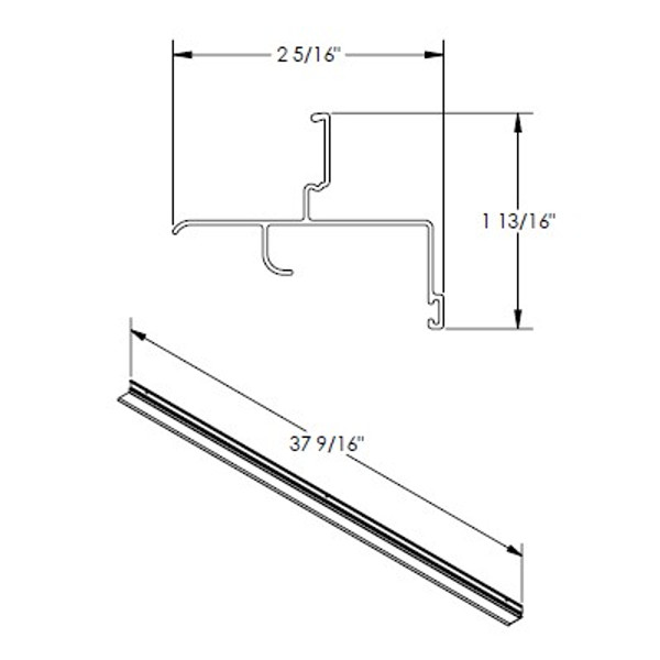 Drip Cap with Weatherstrip - Fit 36" Door (346, 646 and 146 Model Series)