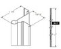 4 Hinge Side Rail with Weatherstrip - WHITE Actual Hinge Height 81.5"