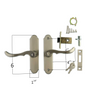 Mortise Handle with KeyLock for Larson Solid Core Doors