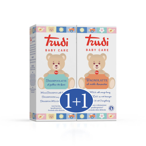 Trudi mliječna kupka, 250 ml + Trudi šampon, 250 ml 1+1 paket  Trudi mliječna kupka, 250 ml + Trudi šampon, 250 ml 1+1 paket