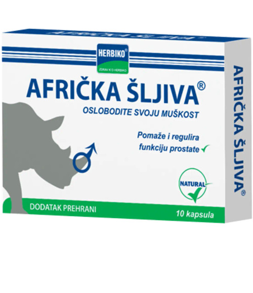 Herbiko Afrička šljiva 10 kapsula, rok upotrebe 30.4.2026.