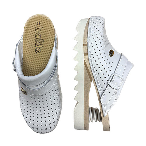 Baldo zatvorene klompe Chunky Flexi bijela