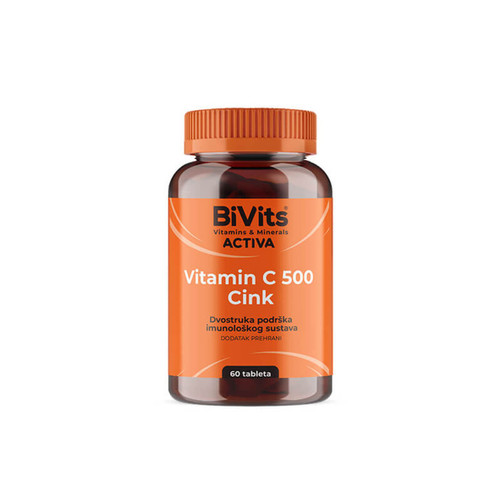 BiVits Activa Vitamin C 500 + Zn tbl A 60 Rok upotrebe 31.5.2026.