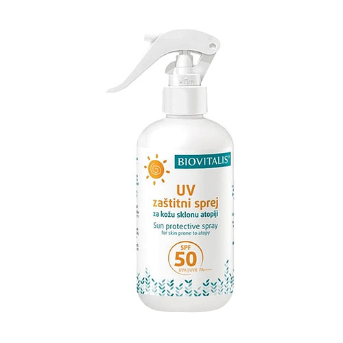 Biovitalis Sun UV zaštitni sprej za kožu sklonu atopiji SPF 50 250 ml
