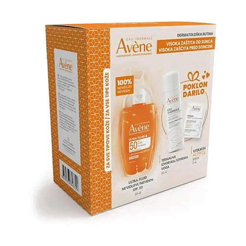 Avene Sun Ultra Invisible Fluid PROMO paket za zaštitu i obnovu kože